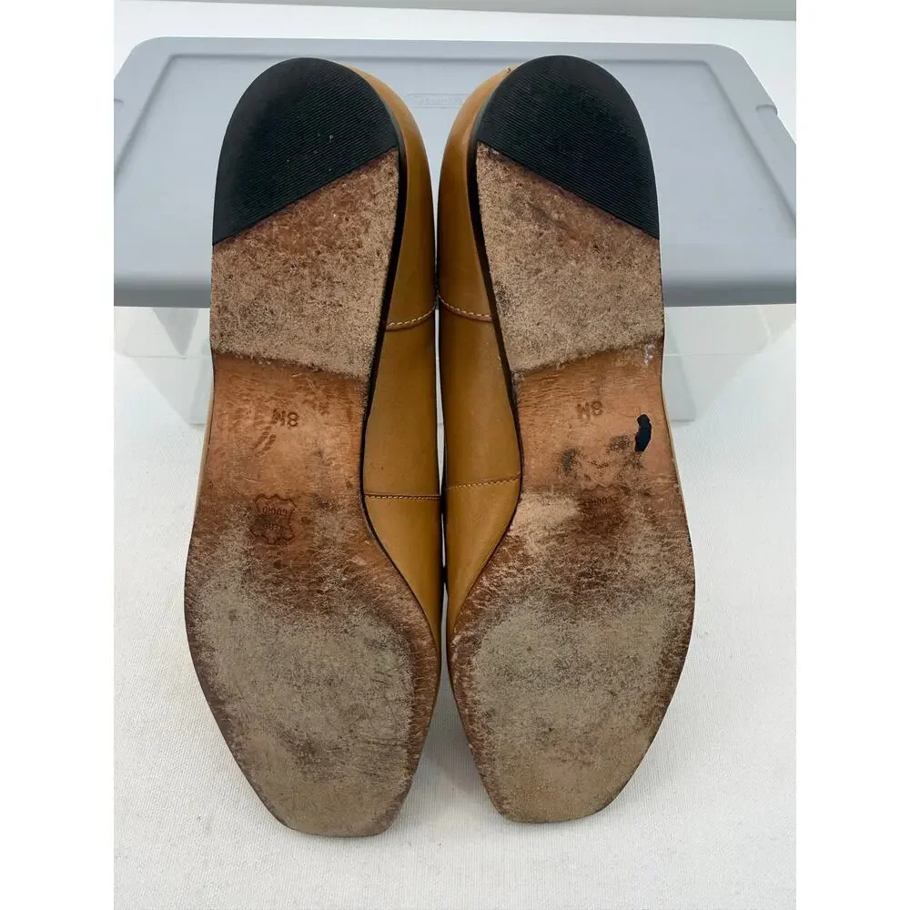 Enzo Angiolini‎ Tan Liberty Leather Square Toe Classic Loafers Size 8M